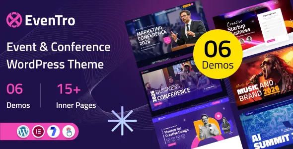 EvenTro v1.0 - Event & Conference WordPress Theme - Imagem 1