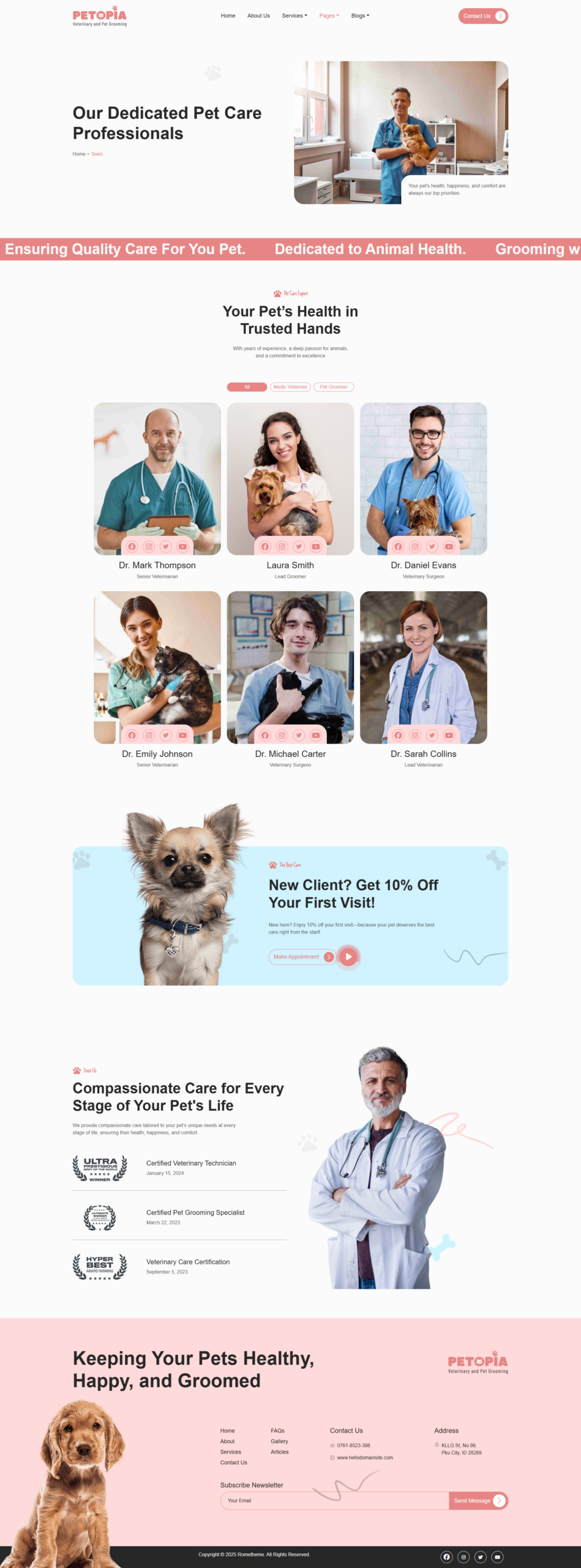 Petopio – Template HTML para Medicina Petopio – Template HTML para Medicina - Imagem 1