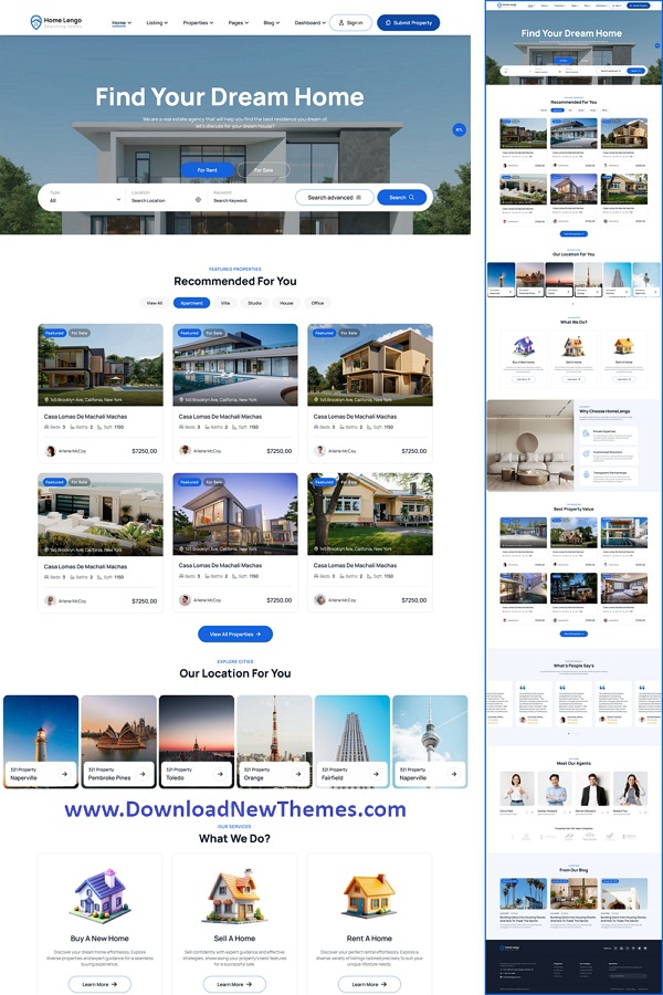 Homelengo – Template HTML para Imobiliária Homelengo – Template HTML para Imobiliária - Imagem 1