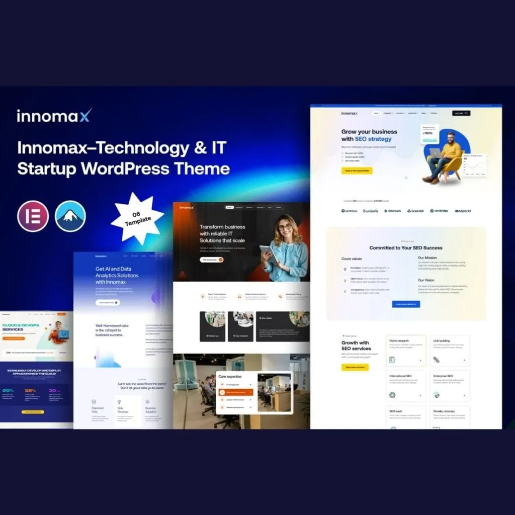 Innomax – Tema WordPress para Tecnologia e SaaS Innomax – Tema WordPress para Tecnologia e SaaS - Imagem 1
