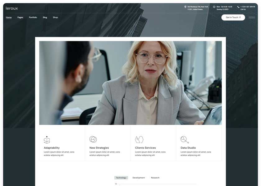 Leroux – Tema WordPress Profissional Leroux – Tema WordPress Profissional - Imagem 1