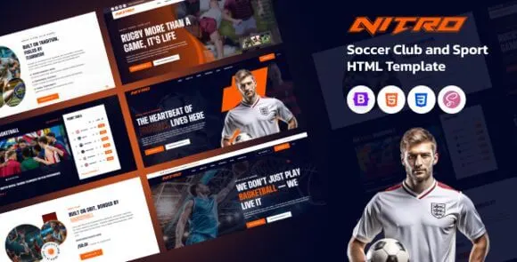 Nitro – Template HTML para Fitness Nitro – Template HTML para Fitness - Imagem 1