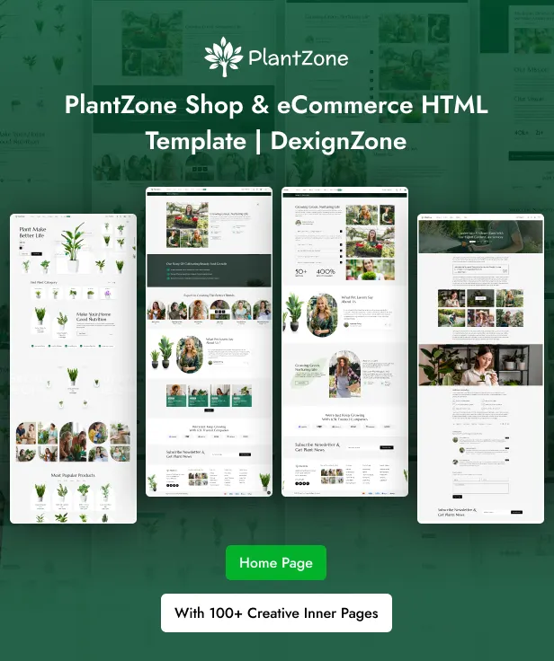 PlantZone – Template HTML para E-commerce PlantZone – Template HTML para E-commerce - Imagem 1