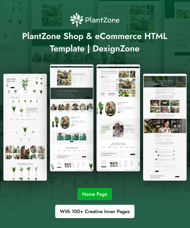 PlantZone – Template HTML para E-commerce PlantZone – Template HTML para E-commerce - Imagem 1