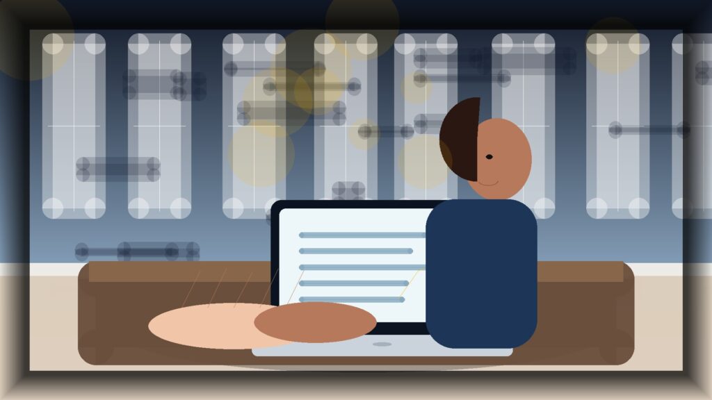 Imagem humanizada relacionada a Domínios e configuração de sites