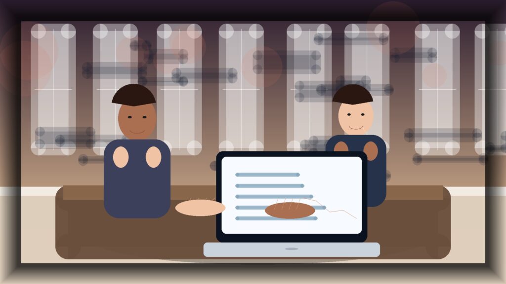 Imagem humanizada relacionada a Desenvolvimento de sites profissionais