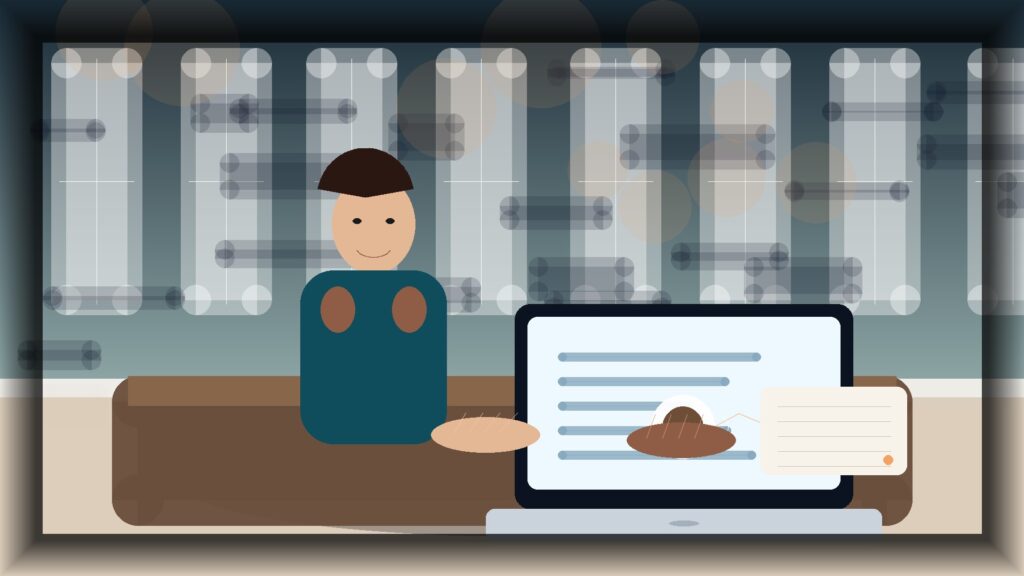 Imagem humanizada relacionada a Desenvolvimento de sites profissionais