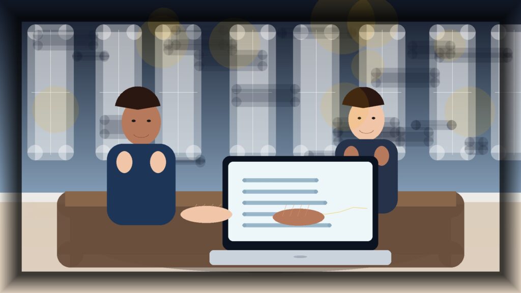 Imagem humanizada relacionada a Desenvolvimento de sites profissionais
