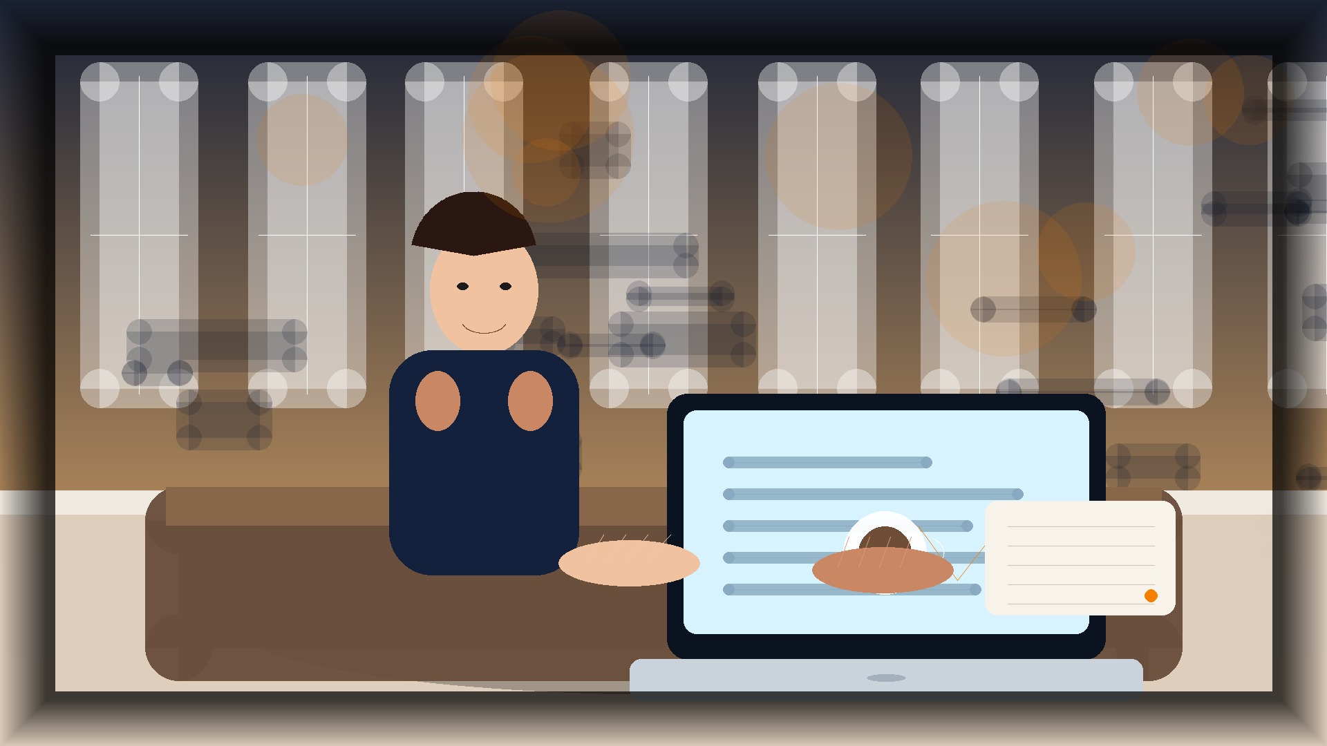 Imagem humanizada relacionada a Gestão de lojas online