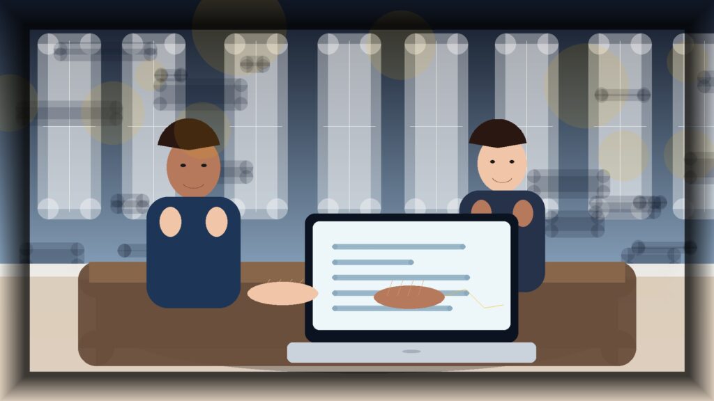 Imagem humanizada relacionada a Desenvolvimento de sites profissionais