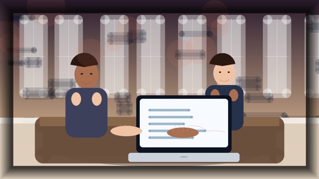 Imagem humanizada relacionada a Gestão de lojas online