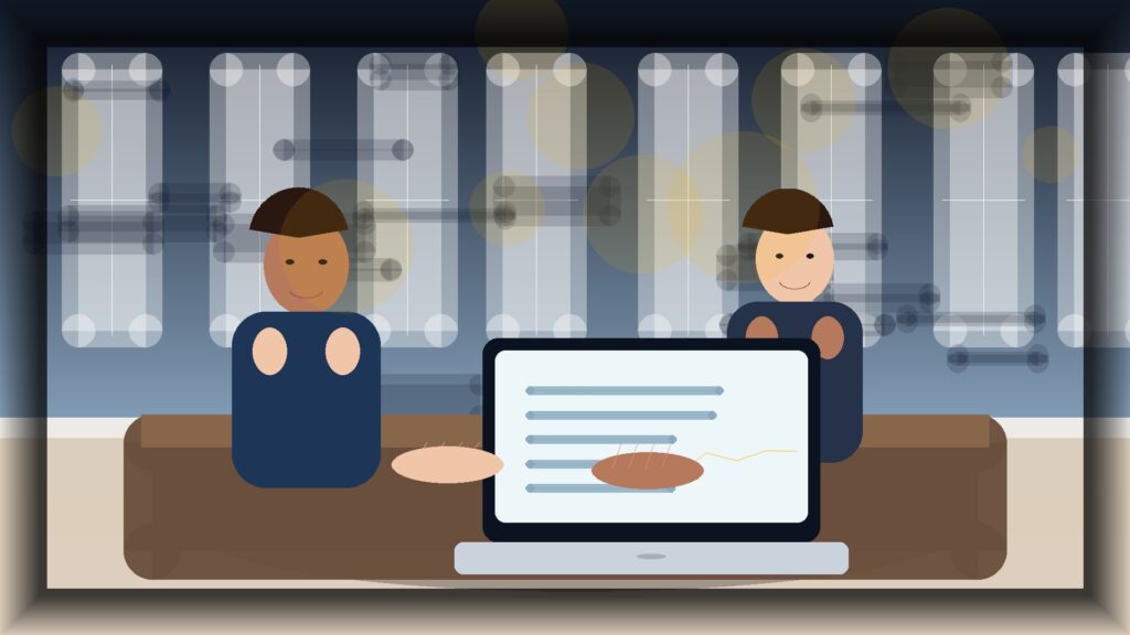 Imagem humanizada relacionada a Desenvolvimento de sites profissionais