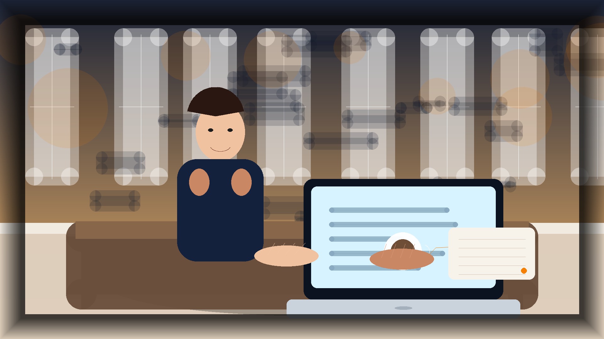 Imagem humanizada relacionada a Domínios e configuração de sites