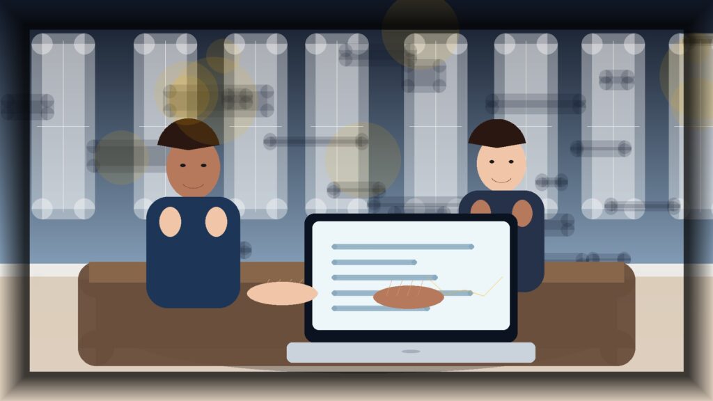 Imagem humanizada relacionada a Gestão de lojas online