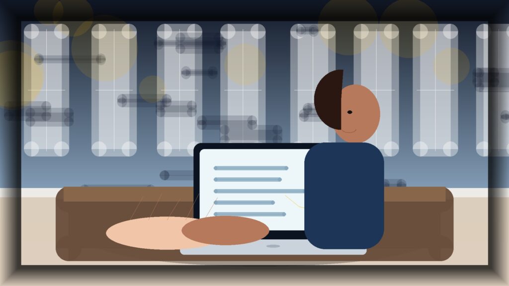 Imagem humanizada relacionada a Gestão de lojas online