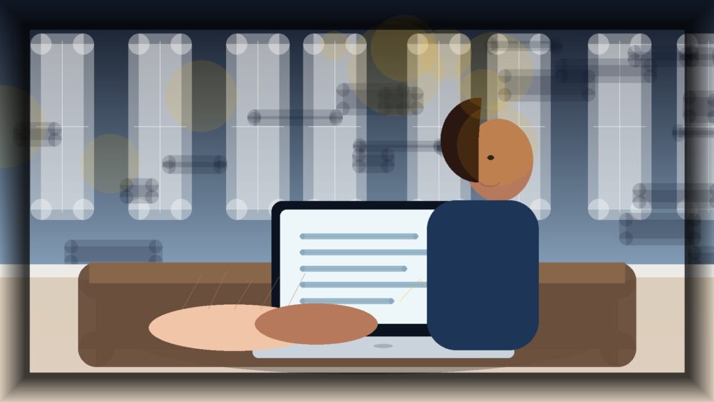 Imagem humanizada relacionada a Desenvolvimento de sites profissionais