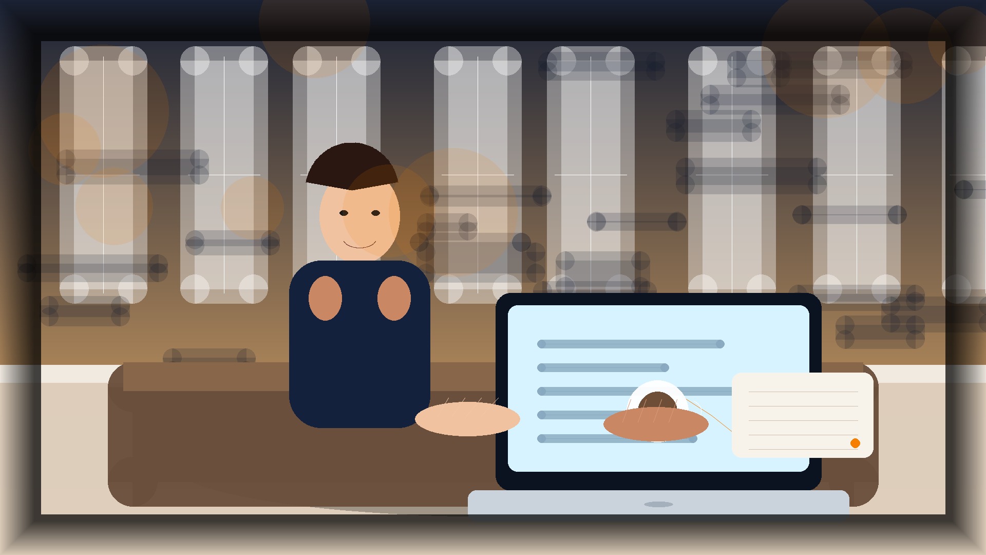 Imagem humanizada relacionada a Gestão de lojas online