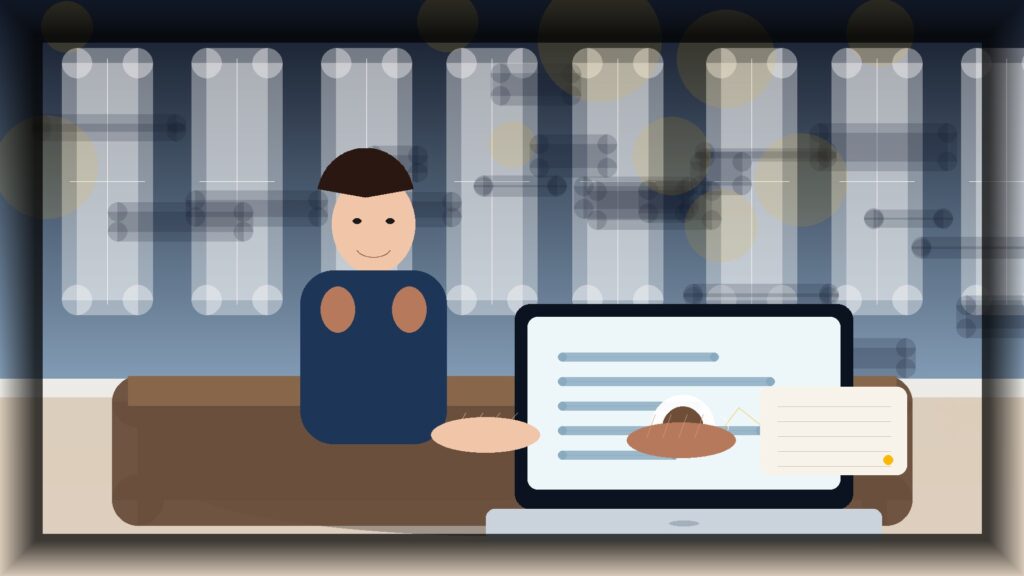 Imagem humanizada relacionada a Gestão de lojas online