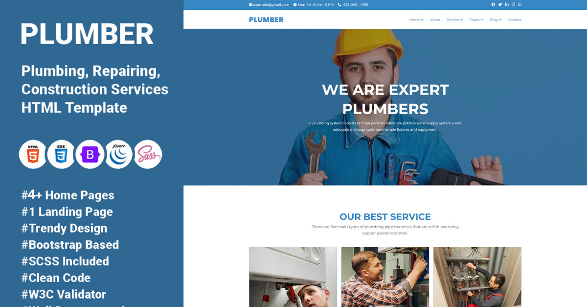 Builza – Template HTML para Construção e Reformas Builza – Template HTML para Construção e Reformas - Imagem 1