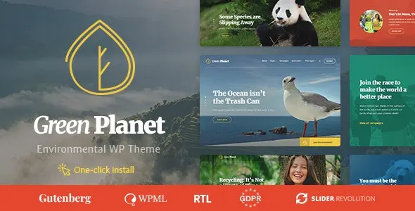 Green Planet v1.3.3 - Ecology & Environment WordPress Theme - Imagem 1