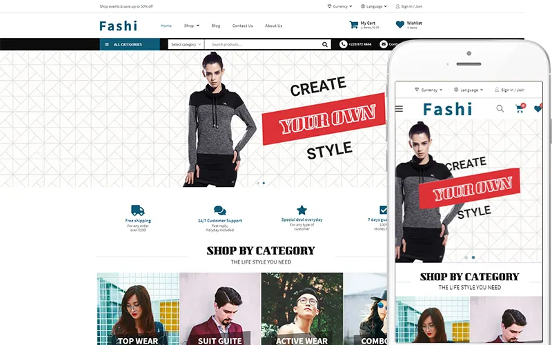 Fashi WP – Tema WooCommerce para Moda e Beleza Fashi WP – Tema WooCommerce para Moda e Beleza - Imagem 1