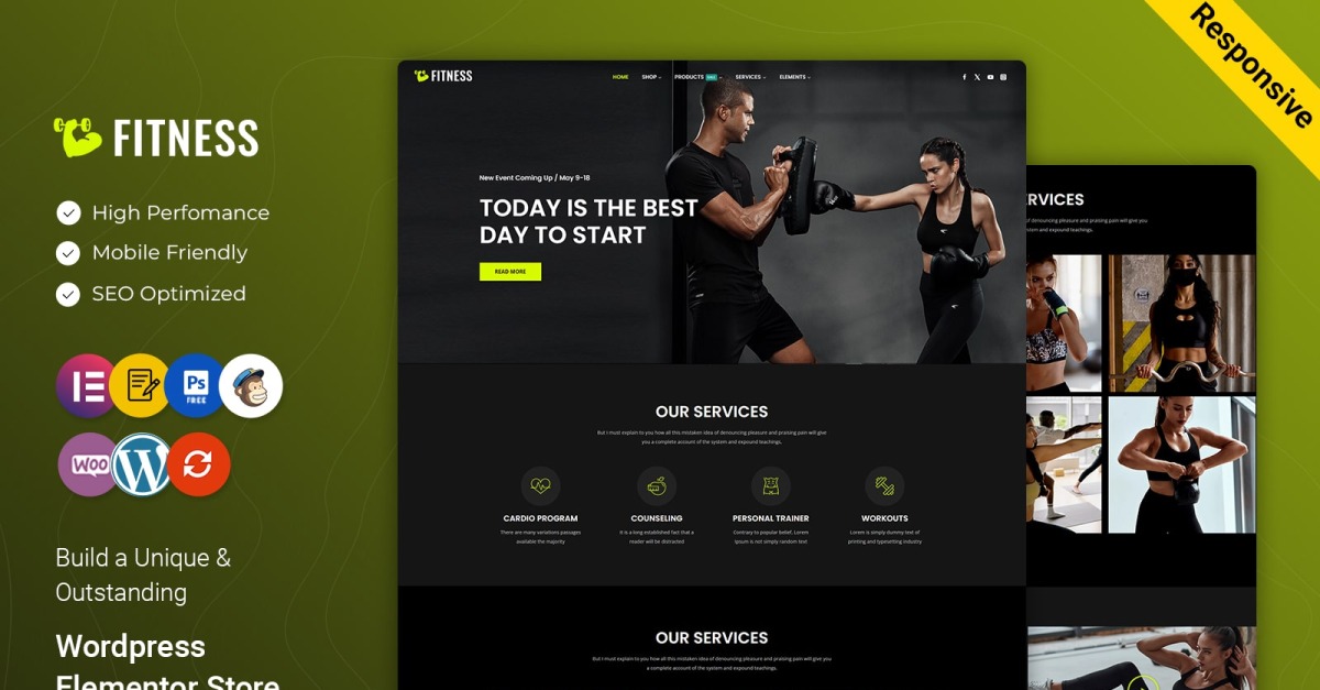 Hoops – Tema WordPress para Fitness Hoops – Tema WordPress para Fitness - Imagem 1