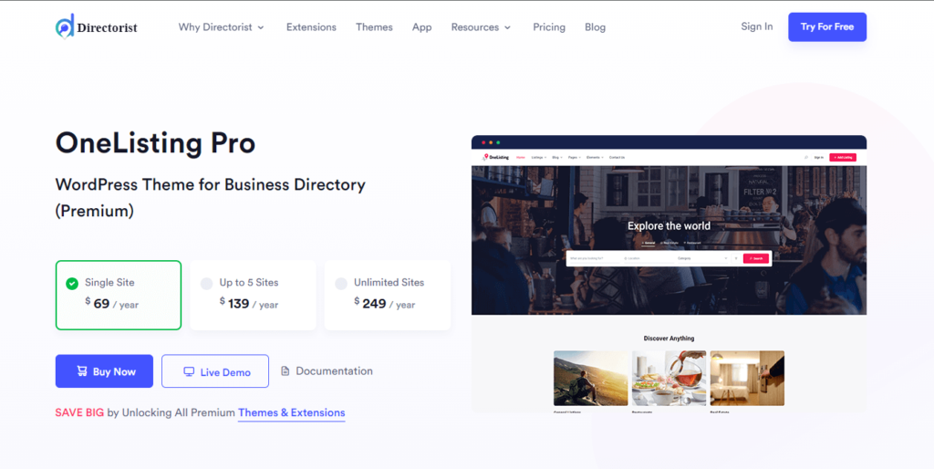 OneListing Pro – Tema WordPress Profissional OneListing Pro – Tema WordPress Profissional - Imagem 1