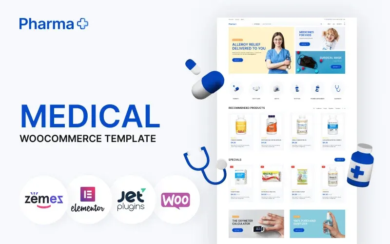 Pharma – Tema WordPress para Medicina galeria Lab – Tema WordPress para Medicina - Imagem 1