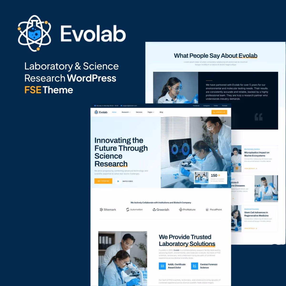 Evolab – Tema WordPress para Medicina Evolab – Tema WordPress para Medicina - Imagem 1