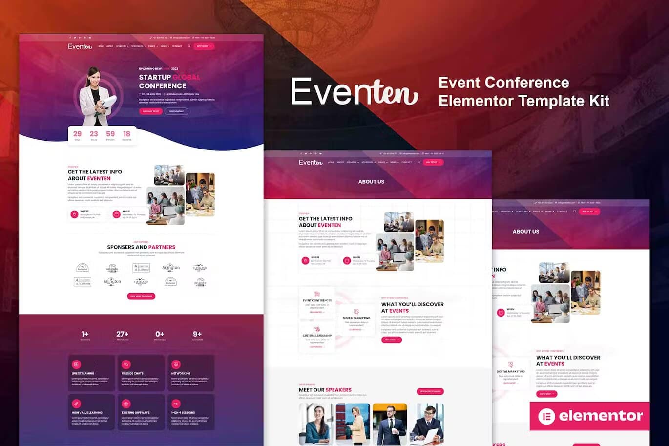 Eventen – Tema WordPress para Eventos Eventen – Tema WordPress para Eventos - Imagem 1