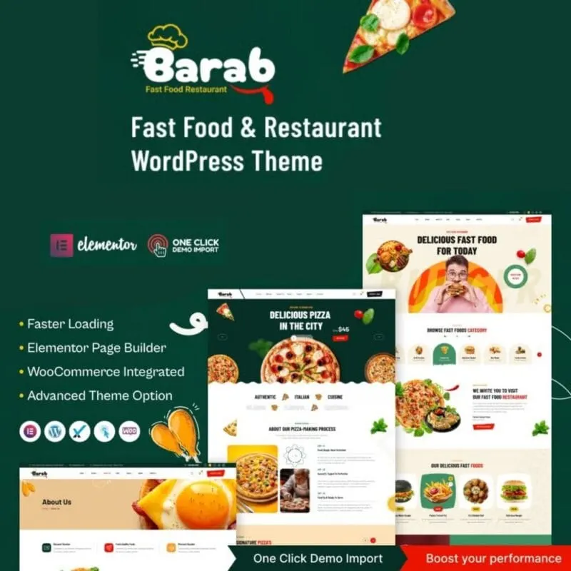 Barab – Tema WordPress para Gastronomia Barab – Tema WordPress para Gastronomia - Imagem 1