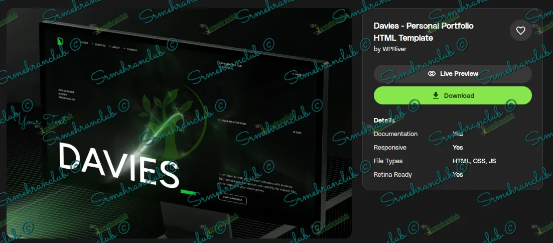 Davies – Template HTML para Marketing e Agência Davies – Template HTML para Marketing e Agência - Imagem 1