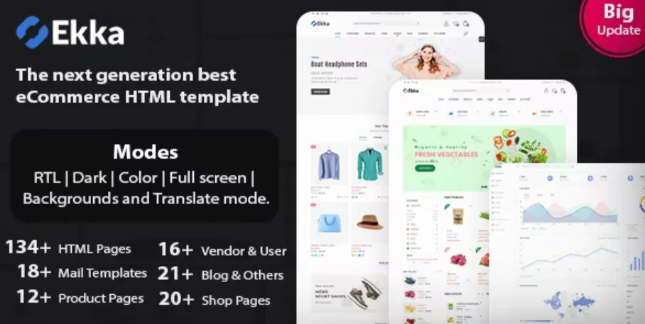 Ekka – Template HTML para E-commerce Ekka – Template HTML para E-commerce - Imagem 1