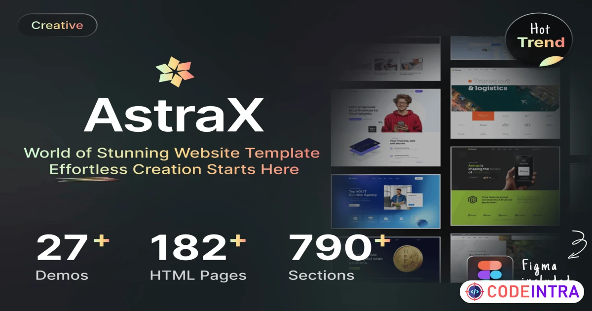 AstraX – Template HTML Profissional AstraX – Template HTML Profissional - Imagem 1