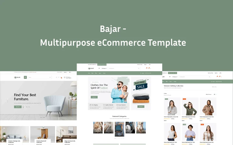 Bajar – Template HTML para E-commerce Bajar – Template HTML para E-commerce - Imagem 1
