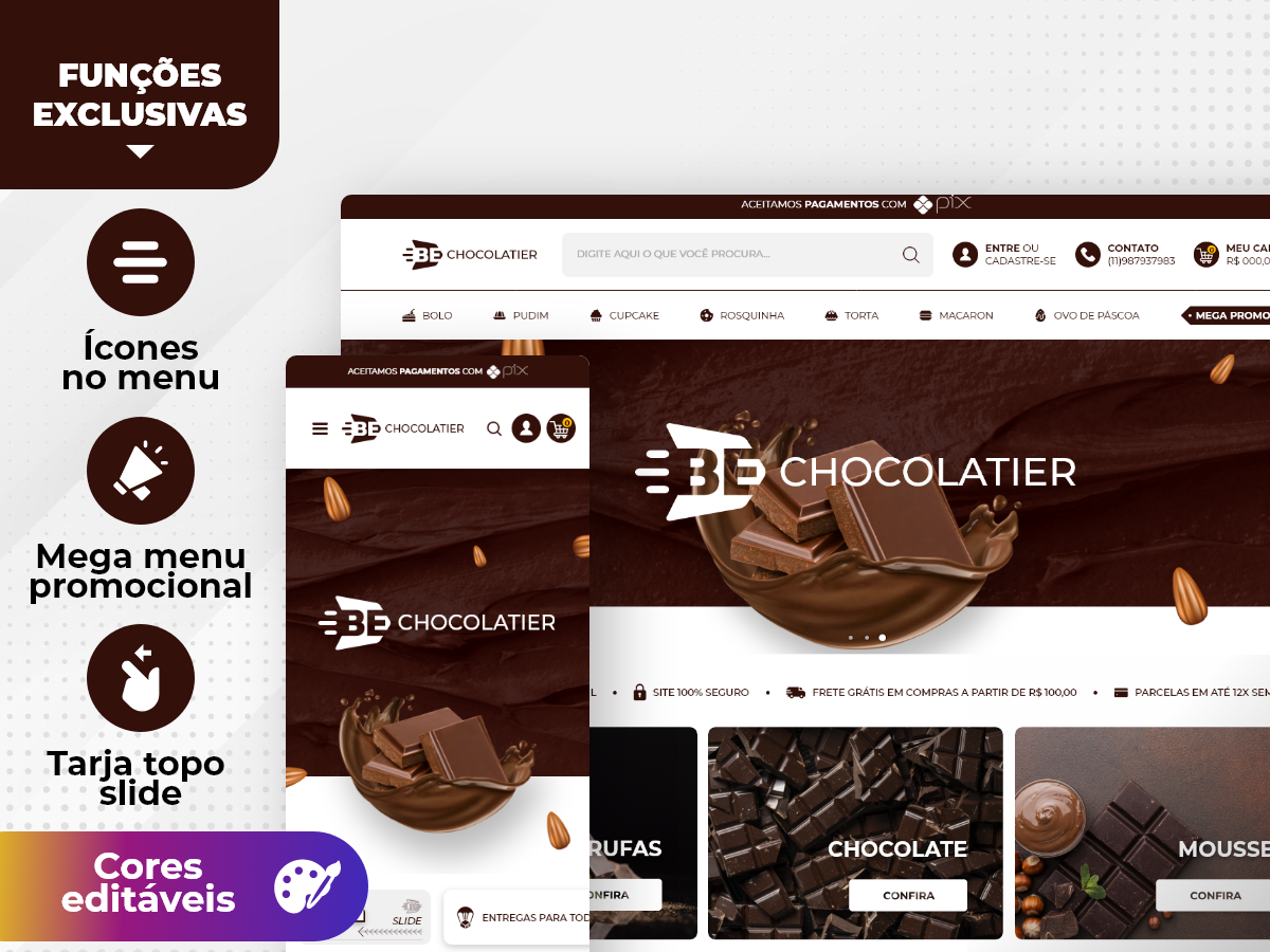 Chocolatier – Tema Shopify para E-commerce Chocolatier – Tema Shopify para E-commerce - Imagem 1