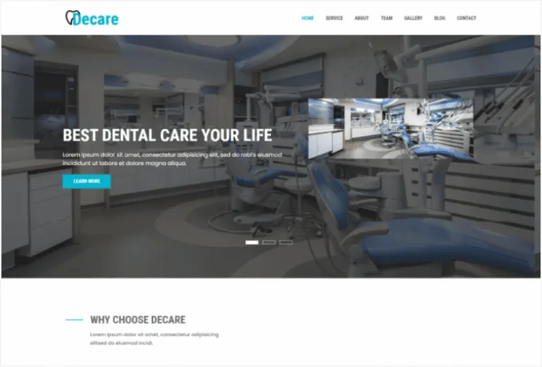Decare – Template HTML para Medicina Decare – Template HTML para Medicina - Imagem 1