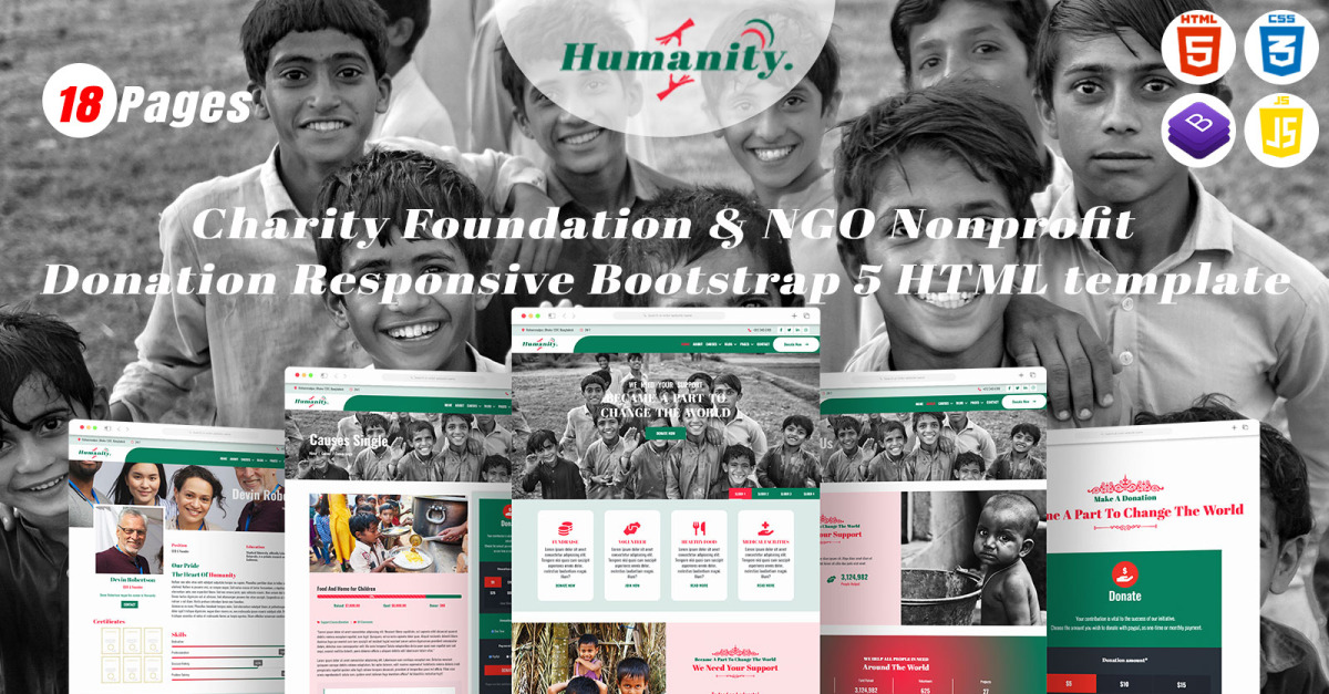 Charity sympathy – Template HTML para ONG e Doações Charity sympathy – Template HTML para ONG e Doações - Imagem 1