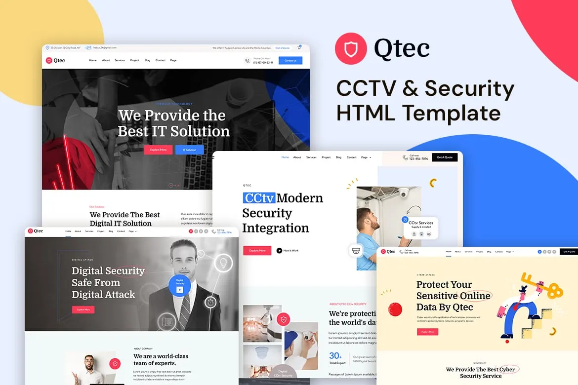 Qtec – Template HTML Profissional Qtec – Template HTML Profissional - Imagem 1