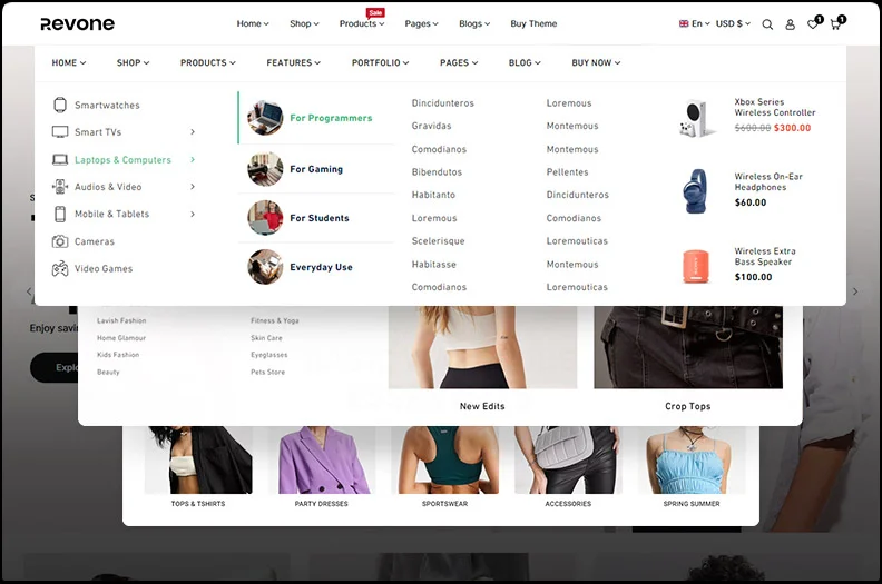 Revone – Tema Shopify para E-commerce Revone – Tema Shopify para E-commerce - Imagem 1