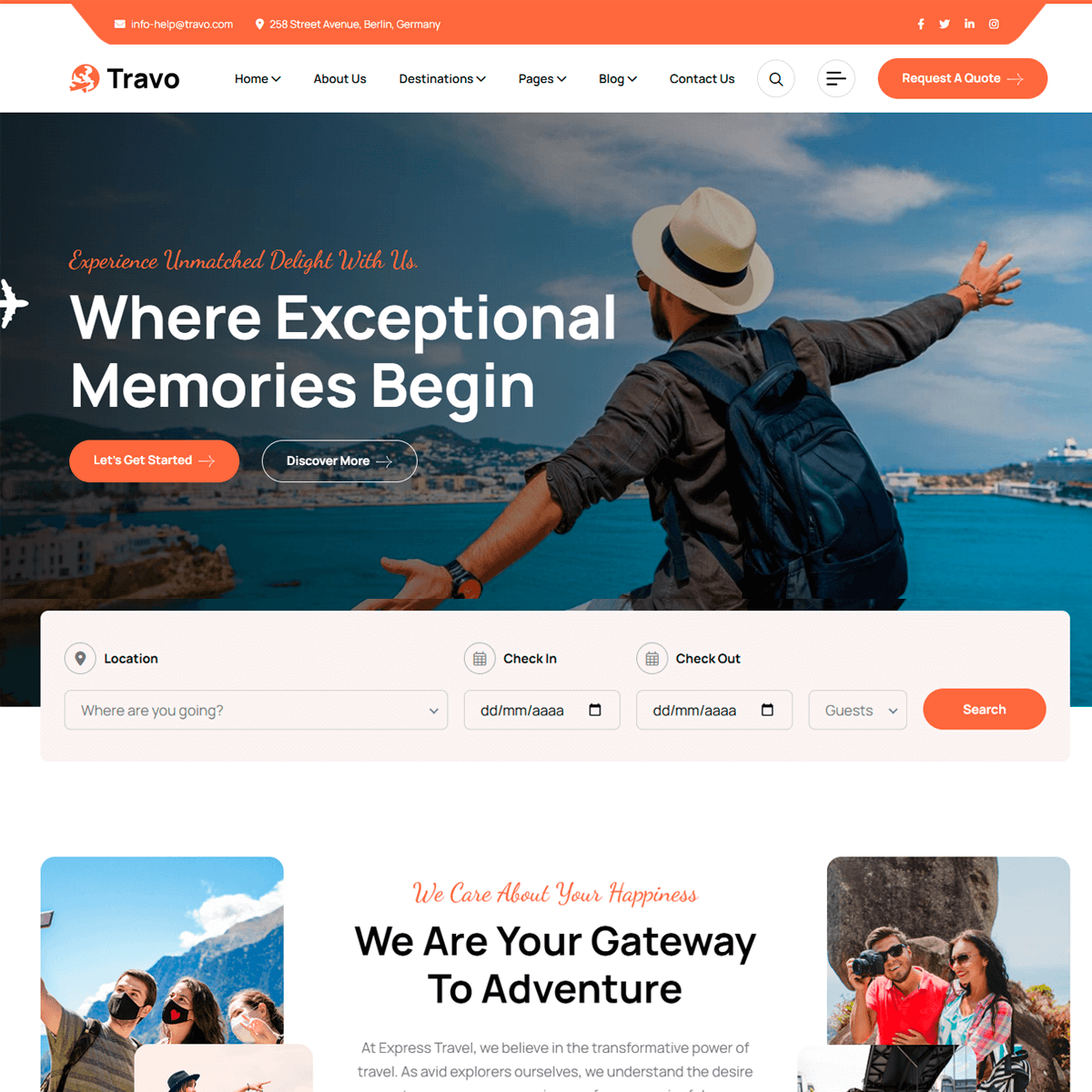 Travo – Template HTML para Turismo e Hotelaria Travo – Template HTML para Turismo e Hotelaria - Imagem 1